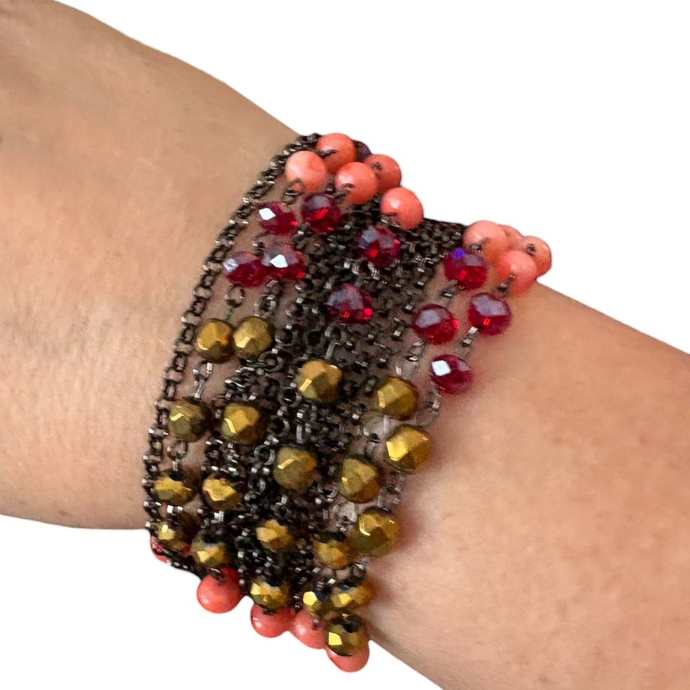 Leslie Danzis Multicolor, Multistrand Beaded Bracelet - Picture 3 of 3